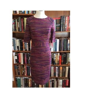 Trina Turk Mauve striped sweater dress NWT